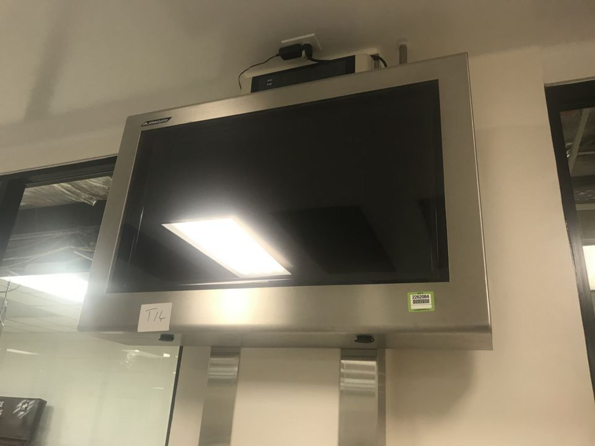 Stainless Steel TV/Monitor Cover with TVs