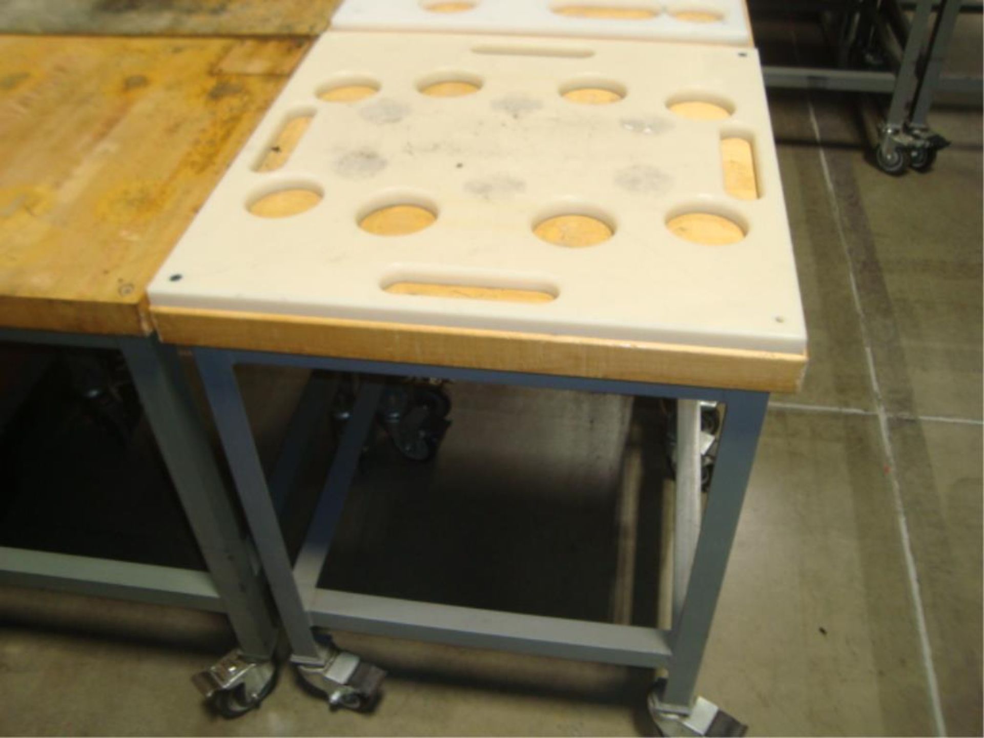 Mobile Butcher Block Top Tables - Image 7 of 16