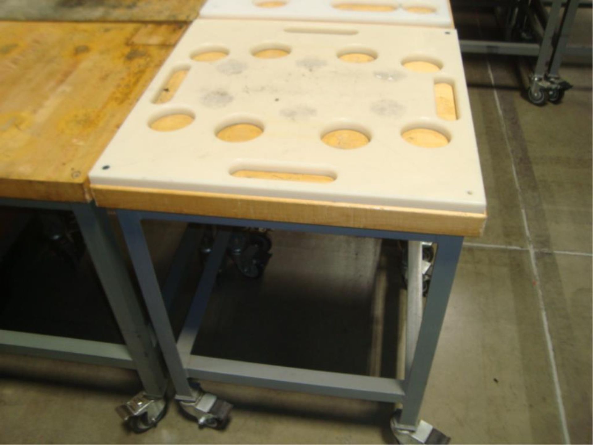 Mobile Butcher Block Top Tables - Image 8 of 16