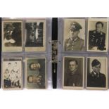 WOI en WOII, album met circa 137 ansichtkaarten en foto's, waarbij Luftwaffe, Kriegsmarine en
