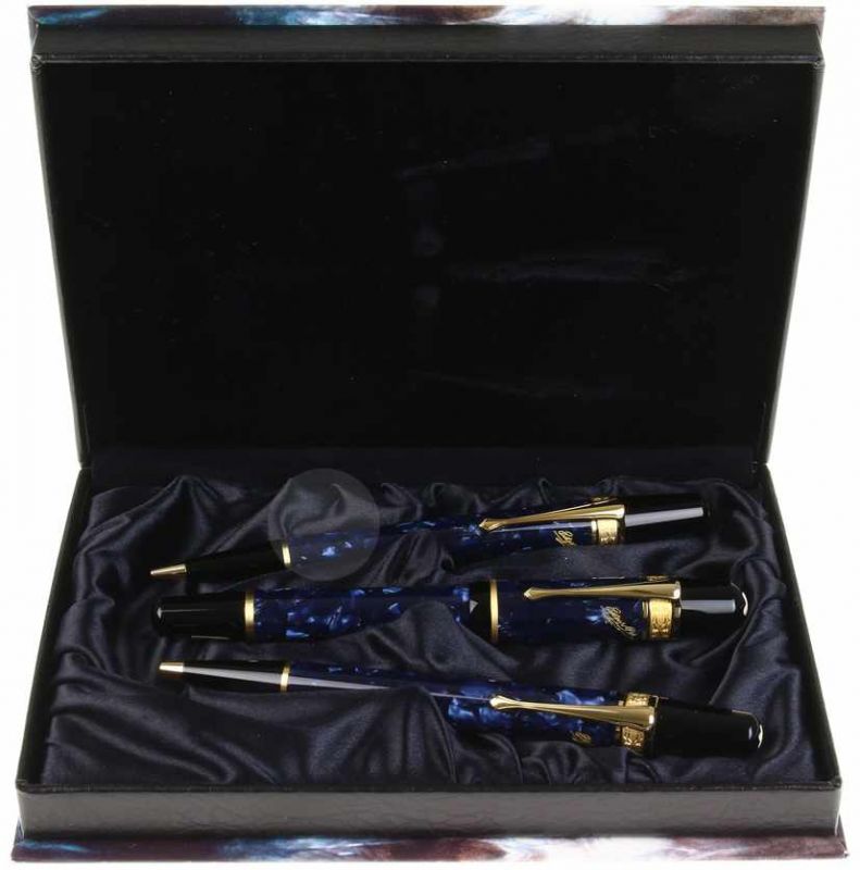 Montblanc Writers Edition: Edgar A. Poe, set consisting of a fountain pen with 18ct gold, Mechanical