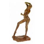 Bronzen beeld: 'La Danseuse Espagnole', naar Dégas -37 cm hoog-