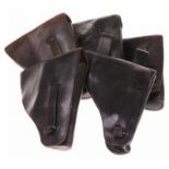 Lot van vijf holsters, leger/Rijkswacht/overheid