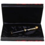 Montblanc Limited Edition: Voltaire, fountain pen with 18ct gold nib size M, with original casing