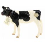 Porseleinen beeld: 'Holstein Friesian Calf', Border Fine Arts, in originele doos -8 cm hoog-