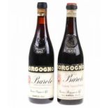 Giacomo Borgogno & Figli, Barolo, Riserva, 1952 en 1967 - niveau goed -