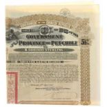 Government of the Chinese Republic - Gold loan 5,5 % of 1913 of the Government of the Province of