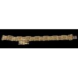 14kt geelgouden armband schakelarmband, waarbij enkele losse schakels - lengte 17 cm