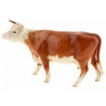 Porseleinen beeld: Hereford Cow, model 948, gemerkt Beswick -12,7 cm hoog-