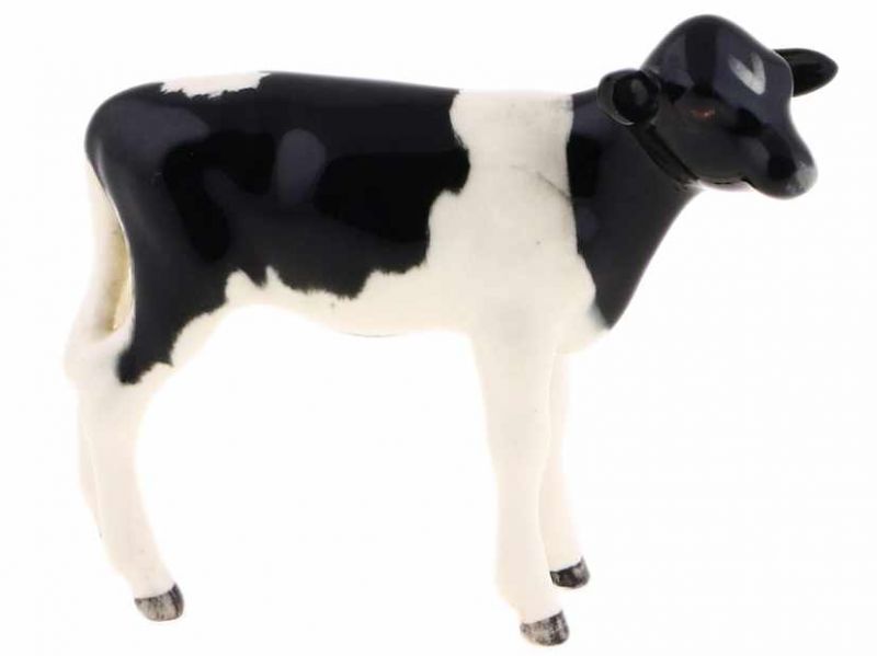 Porseleinen beeld: Friesian Calf, model 1249C, gemerkt Beswick -7 cm hoog-