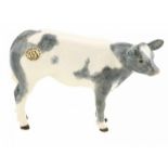 Porseleinen beeld: 'Belgian Blue Calf', Border Fine Arts, in originele doos -8 cm hoog-