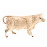 Porseleinen beeld: Charolais Cow, model 3075A, gemerkt Beswick -12,7 cm hoog-