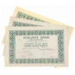Netherlands - 9 x Kingma’s Bank, 1919, with some coupons each