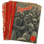 WOII, kavel bestaande uit circa 50 stuks tijdschrift 'Signaal', jaren 1940,1941 en 1942. Vrijwel
