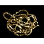 14kt geelgouden collier met Venetiaanse schakel - lengte 49 cm