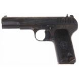 Rusland, WOII, deco Tokarev TT33 pistool, frame gemarkeerd '498', slede gemarkeerd '2906', gedateerd