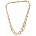 14kt geelgouden zonnecollier - lengte 42 cm