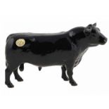 Porseleinen beeld: 'Aberdeen Angus Bull', Border Fine Arts, in originele doos -10 cm hoog-