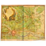 Ingekleurde landkaart: Maastricht, Paul Rapin de Thoyras, Battle of Maestricht, May 14th 1703 -39,