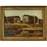 Jaap Sax (1899-1967), 'Bouwput Amsterdam', olieverf op doek -50 x 71 cm-