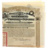 Government of the Chinese Republic - Gold loan 5,5 % of 1913 of the Government of the Province of