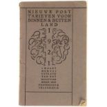 Boekje 'Nieuwe Posttarieven voor Binnen & Buitenland 1921', door Ton van Tast
