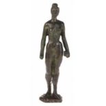 Bronzen beeld: vrouwelijk naakt, ongemerkt -26 cm hoog-