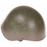 US Navy Talker helmet, voorzien van origineel binnenwerk en strap, strap gebroken