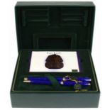 Cross limited Edition, Lapis Lazuli set with Fountain Pen with 18kt gold nic, Rollerball and ink
