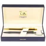 Caran D'ache set, consisting of two ballpoint pens, silver and gold colour, in original casing