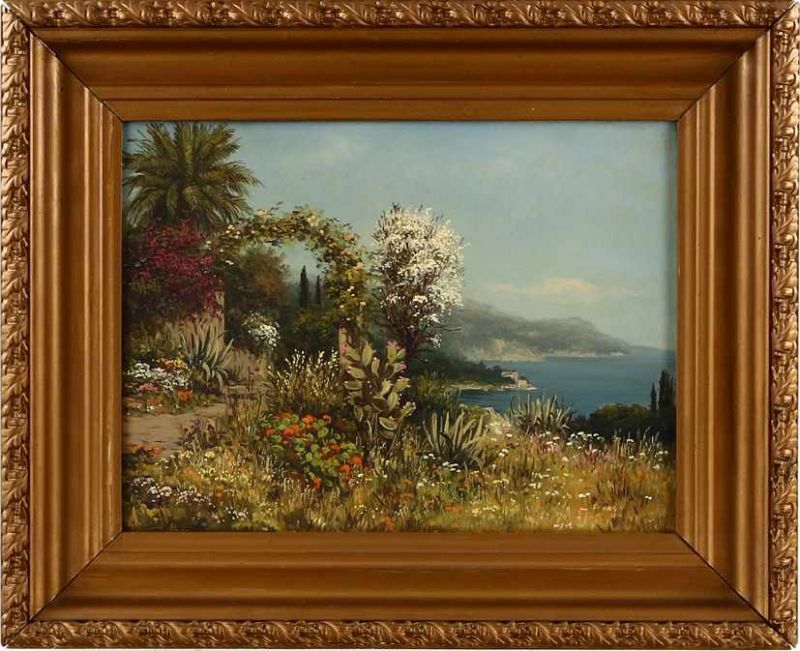 Daniël Been (1885-1967), Zuid-Eurpees kustgezicht, omgeving Antibes, olieverf op doek,