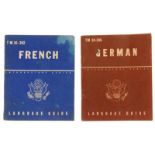 WOII, tweemaal Language Guide voor militairen, French en German, beiden gedateerd 1943