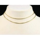 14kt geelgouden collier met Venetiaanse schakel - lengte 72 cm