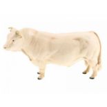 Porseleinen beeld: Charalois Bull, model 2463A, gemerkt Beswick -12,7 cm hoog-