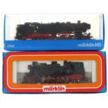 Märklin H0 - 3309 - Tender locomotief - BR 85 - DB en Märklin H0 - 3313 - Tenderlocomotief BR 75 van