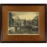 Johannes Josseaud (1880-1935), Herengracht/Leidsche gracht, gesigneerd - 35 x 47,5 cm -