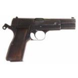 België/Duitsland, WOII, deco Browning High Power, gemaakt tijdens bezetting voor de Wehrmacht, frame