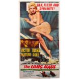 Vintage filmposter, The Long Haul, 1957, achterop stempel met nr 57036, editie 57/572, tekst '