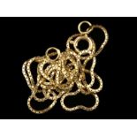 14kt geelgouden collier met Venetiaanse schakel - lengte 40 cm - (1,5 gram)