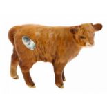 Porseleinen beeld: Highland Bull, model 2008, gemerkt Beswick -12,7 cm hoog-