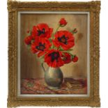 Piet Cottaar (1878-1950), stilleven met bloemen, olieverf op doek, gesigneerd -61 x 51 cm-