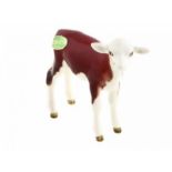 Porseleinen beeld: Hereford Calf, model 1249E, gemerkt Beswick -7,0 cm hoog-