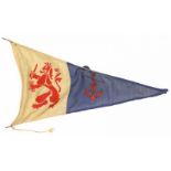 Jaren '50-'60, vlag Korps Genie/Pontoniers, lengte circa 90cm, enige gebruikssporen