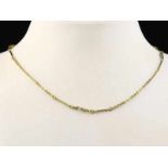 14kt geelgouden collier met fantasieschakel - lengte 59 cm