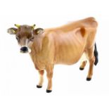 Porseleinen beeld: Jersey Cow, 'Newton Tinkle' model 1345, gemerkt Beswick -10,8 cm hoog-