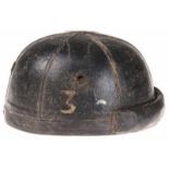 Crash Helmet, Royal Armoured Corps, zwarte uitvoering, binnenwerk in fraaie staat