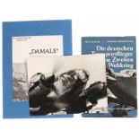 WOII, twee Duitstalige boeken, namelijk het privé uitgegeven 'Damals', van Dr. Ludwig Müller, Arts