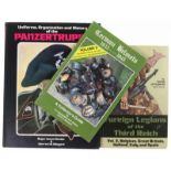 WOII, set van drie naslagwerken, waarbij 'Uniforms, organization and history of the Panzertruppe',