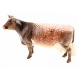 Porseleinen beeld: Dairy Shorthorn Cow, 'Eaton Wild Eyes', model: 1510, gemerkt Beswick -12,1 cm