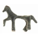 An attractive ancient Celtic figurine of a horse, ca. 3rd-1st century BC, 1 fore leg raised, with